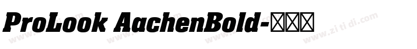 ProLook AachenBold字体转换